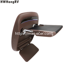 custom auto seat back folding table /dinner table/work table for luxury car van and V I P car with manual footrest