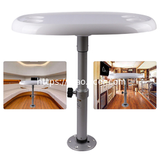 Marine and Campervan Removable Stowable Table System set with 4 cupholders is made of ABS and Aluminum