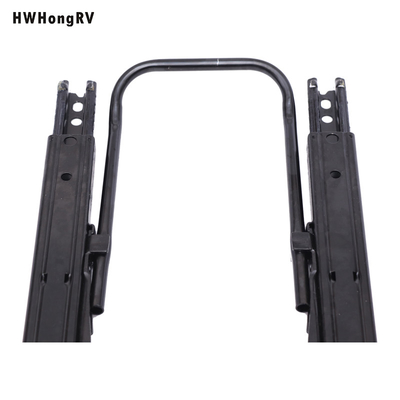 Hwhongrv Truck Seat Slider RV Car Van Seating Rails Steel with Length of 385mm Black Standard Single Color General Seat HS-L385