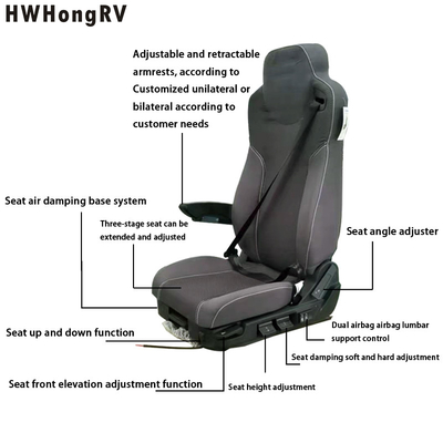 truck Seat Bus Seat Driver seating Luxury pneumatic suspension system Heavy Duty Air Suspension Freightliner Truck Seat