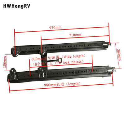 Motorhome CAR SEAT SLIDE RAIL van seating ADJUSTING RUNNERS RV seats BUCKET SEATS KIT CARS CAMPER VANS