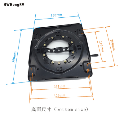 Car Seat Swivel for Bus and Motorhomes RV Modification Parts Campervan Seat Adaptors for Motor Home Steel Rotating Universal