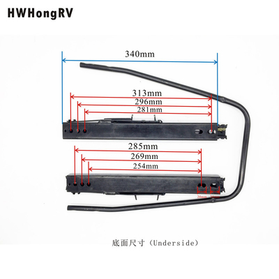 HWHongRV Campervan  car seat slider mechanism for the van seating campervan seats double lock rail  gamer chair parts sliding