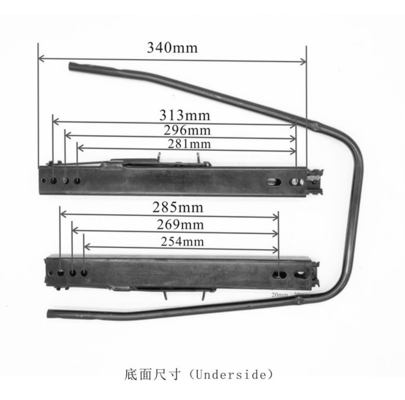 HWHongRV  Universal Auto Replace parts Iron stainless high strength seat Dual Rails slider