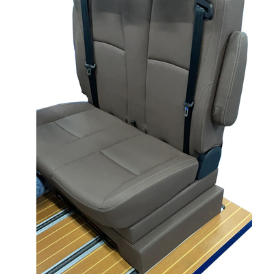 caravan Luxury rotary folding flat seat RV accessories Campervan car double seat with double armrest and bed function