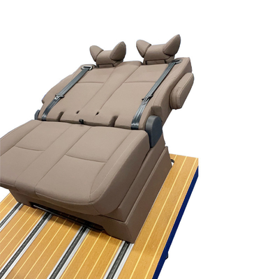 caravan Luxury rotary folding flat seat RV accessories Campervan car double seat with double armrest and bed function