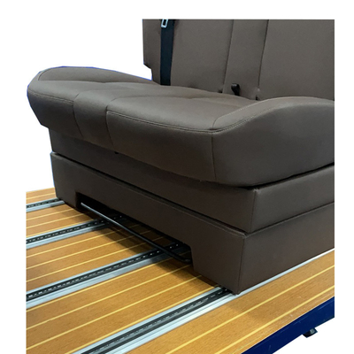 caravan Luxury rotary folding flat seat RV accessories Campervan car double seat with double armrest and bed function