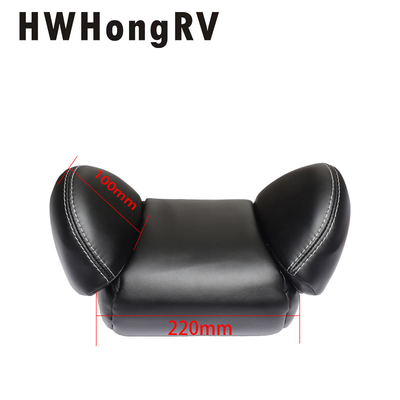 VIP auto seat headrest pillow with adjustable two ears/Car black Napa leather cover headrest Minibus VIP Aircraft Seats pillow