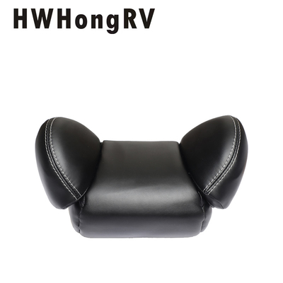 Car Adjustable  headrest pillow with  black Napa leather cover adjust the head restraint adjustment