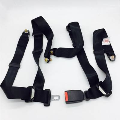 Black Universal 4 Point seat safety  belt for driver seat Four-point safety belt for special operations
