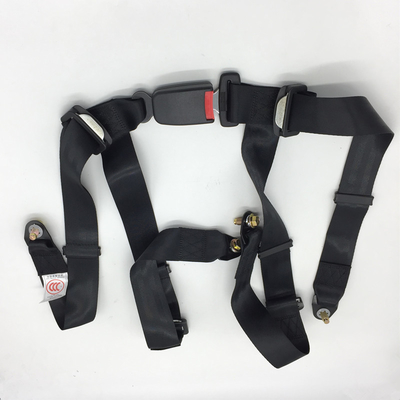 Black Universal 4 Point seat safety  belt for driver seat Four-point safety belt for special operations