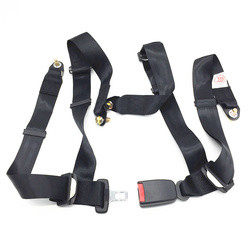 Black Universal 4 Point seat safety  belt for driver seat Four-point safety belt for special operations