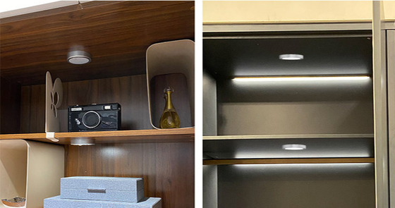 HWHongRV Surface Mounting Round LED RV/Ceiling Light 2.5w mini led under cabinet night light 12V DC