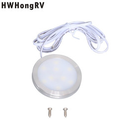 HWHongRV Surface Mounting Round LED RV/Ceiling Light 2.5w mini led under cabinet night light 12V DC