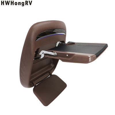 custom auto seat back folding table /dinner table/work table for luxury car van and V I P car with manual footrest