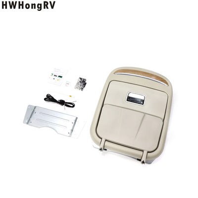 custom auto seat back folding table /dinner table/work table for luxury car van and V I P car with manual footrest