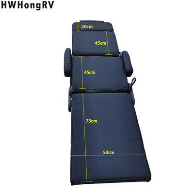 campervan 3 fold single caravan seating bed with 3 folds for the RV van seating sofa bed with the fashion Germany cloth cover