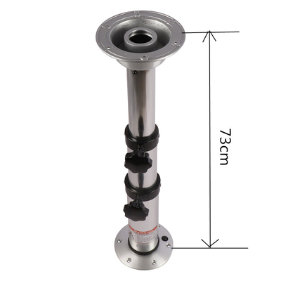 Motorhome Accessory Aluminum 3 stages Telescopic Table Base Compatible for RV Manual 3 Sections Lifting Table Legs