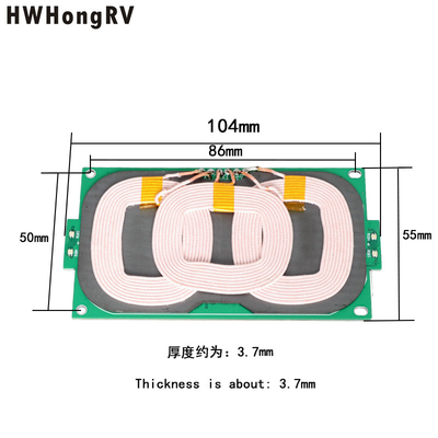 HWhongRV RV car phone Wireless Charger PCBA Circuit Board Coil Wireless Charging Micro USB Port DIY
