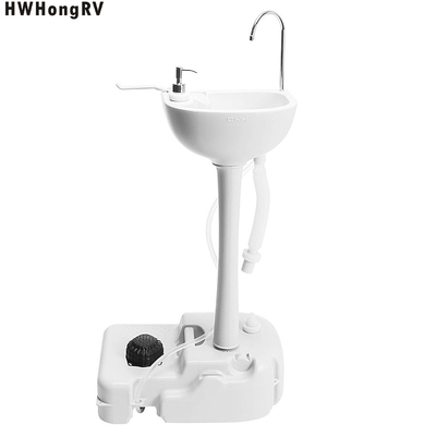 Portable Camping Sink with Foot Pump for Outdoor Events, Gatherings, Camping, Portable Hand Wash Basin Stand