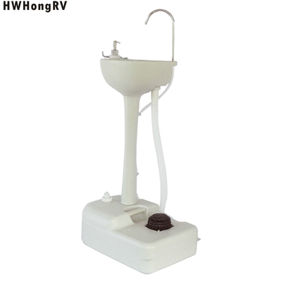 Portable Camping Sink with Foot Pump for Outdoor Events, Gatherings, Camping, Portable Hand Wash Basin Stand