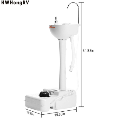 Portable Camping Sink with Foot Pump for Outdoor Events, Gatherings, Camping, Portable Hand Wash Basin Stand