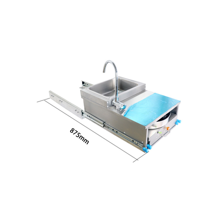 Hwhongrv Mini One Burner Pull Type Gas Stove Boat Caravan RV Stainless Steel Universal Rv Boat Folding Sink Integrated Tap