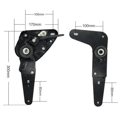 Car Seat Backrest Hinge with 0-180degree Adjustment Car Seat Backrest Adjuster Black Steel Standard Vehicle General Seat HUIHONG