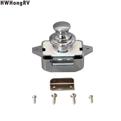 HWhongRV ZInc Alloy Keyless Push Button RV Large Cabinet Push Lock For Caravan Boat