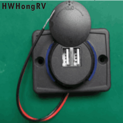 12V /24VDC Quick Charge USB Car Outlet Adapter with sliding cover RV  campervan 2 Port  USB C Car Charger Socket