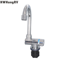 HWHongRV campervan  Foldable RV Faucet Rotating  RV Kitchen Faucet Hot and Cold Water Mixer Tap for Travel Trailer
