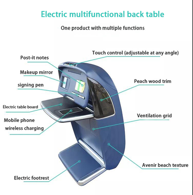 12V auto RV seat back folding table /dinner table/work table for luxury car van and V I P car with manual footrest