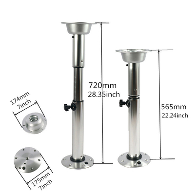 Marine and Caravan Adjustable Table Pedestal RV table pedestal leg with bases dinette for yacht boat camper trailer is made of