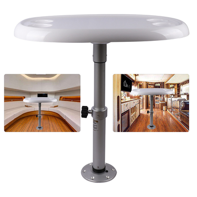 Marine and Campervan Removable Stowable Table System set with 4 cupholders is made of ABS and Aluminum