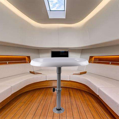 Marine and Campervan Removable Stowable Table System set with 4 cupholders is made of ABS and Aluminum