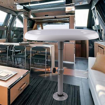 Marine and Campervan Removable Stowable Table System set with 4 cupholders is made of ABS and Aluminum