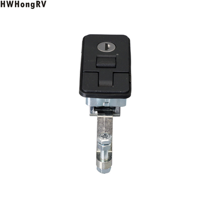 Caravan Push Lock with Latch Knob Motorhome  Boat campervan Black lock with key