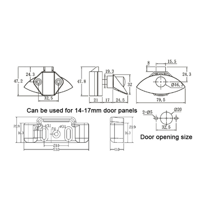 HWHongRV Zinc Alloy Boat Motorhome Caravan Trailer Rv Push Button Locks Handle Press Cabinet Door Lock