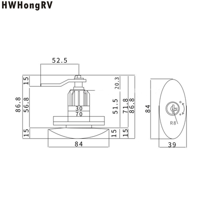 HWHongRV  campervan cabin door lock RV caravan camper lock hatch door latch with key