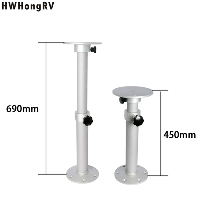 HWHongRV Frost Grinding Aluminum Telescopic Height Adjustable Caravan Dining Table Leg with Swivel 360 Degree for Motorhome Rv