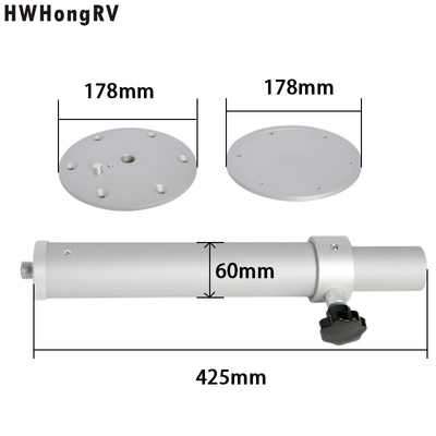 HWHongRV Frost Grinding Aluminum Telescopic Height Adjustable Caravan Dining Table Leg with Swivel 360 Degree for Motorhome Rv