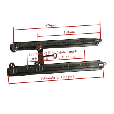 MPV Floor Rail double lock seat rail for caravan seating slider with the length of 100cm embeded on the floor
